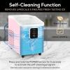 imageIgloo SelfCleaning Countertop Ice Maker  Compact and Portable  Creates 26 lbs Per Day 8 Pieces Ready Every 78 Minutes  Includes Ice Scoop and Basket  AquaPink