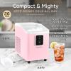 imageIgloo SelfCleaning Countertop Ice Maker  Compact and Portable  Creates 26 lbs Per Day 8 Pieces Ready Every 78 Minutes  Includes Ice Scoop and Basket  AquaPink