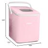 imageIgloo SelfCleaning Countertop Ice Maker  Compact and Portable  Creates 26 lbs Per Day 8 Pieces Ready Every 78 Minutes  Includes Ice Scoop and Basket  AquaPink