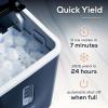 imageIgloo SelfCleaning Countertop Ice Maker  Compact and Portable  Creates 26 lbs Per Day 8 Pieces Ready Every 78 Minutes  Includes Ice Scoop and Basket  AquaBlack