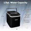 imageIgloo SelfCleaning Countertop Ice Maker  Compact and Portable  Creates 26 lbs Per Day 8 Pieces Ready Every 78 Minutes  Includes Ice Scoop and Basket  AquaBlack
