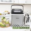 imageIgloo SelfCleaning Countertop Ice Maker  Compact and Portable  Creates 26 lbs Per Day 8 Pieces Ready Every 78 Minutes  Includes Ice Scoop and Basket  AquaStainless Steel