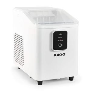 imageIgloo SelfCleaning Countertop Ice Maker  Compact and Portable  Creates 26 lbs Per Day 8 Pieces Ready Every 78 Minutes  Includes Ice Scoop and Basket  AquaWhite