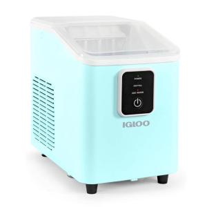imageIgloo SelfCleaning Countertop Ice Maker  Compact and Portable  Creates 26 lbs Per Day 8 Pieces Ready Every 78 Minutes  Includes Ice Scoop and Basket  AquaAqua