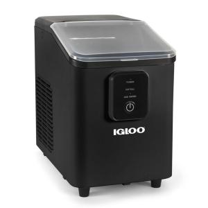 imageIgloo SelfCleaning Countertop Ice Maker  Compact and Portable  Creates 26 lbs Per Day 8 Pieces Ready Every 78 Minutes  Includes Ice Scoop and Basket  AquaBlack