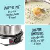 imageNostalgia 8Cup Electric Fondue Pot Set for Cheese ampamp Chocolate  8 ColorCoded Forks Temperature Control  Kitchen Gadgets and Appliances for Hors dOeuvres and More  Stainless Steel8 Cup