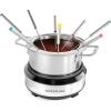 imageNostalgia 8Cup Electric Fondue Pot Set for Cheese ampamp Chocolate  8 ColorCoded Forks Temperature Control  Kitchen Gadgets and Appliances for Hors dOeuvres and More  Stainless Steel8 Cup