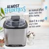 imageNostalgia Electric Ice Cream Maker with 2Qt Double Insulated Gel Canister ampamp Stainless Steel Base  Makes Sorbet Soft Serve and Frozen Yogurt  AquaStainless Black