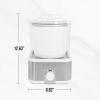 imageNostalgia Electric Ice Cream Maker with 2Qt Double Insulated Gel Canister ampamp Stainless Steel Base  Makes Sorbet Soft Serve and Frozen Yogurt  AquaStainless White