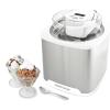 imageNostalgia Electric Ice Cream Maker with 2Qt Double Insulated Gel Canister ampamp Stainless Steel Base  Makes Sorbet Soft Serve and Frozen Yogurt  AquaStainless White