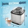 imageNostalgia Electric Ice Cream Maker with 2Qt Double Insulated Gel Canister ampamp Stainless Steel Base  Makes Sorbet Soft Serve and Frozen Yogurt  AquaStainless Black