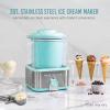 imageNostalgia Electric Ice Cream Maker with 2Qt Double Insulated Gel Canister ampamp Stainless Steel Base  Makes Sorbet Soft Serve and Frozen Yogurt  AquaAqua