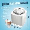 imageNostalgia Electric Ice Cream Maker with 2Qt Double Insulated Gel Canister ampamp Stainless Steel Base  Makes Sorbet Soft Serve and Frozen Yogurt  AquaStainless White