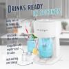 imageNostalgia Retro 40Ounce Frozen Beverage Station  Slushie Machine and Ice Shaver with Automatic Mixing for Soda Cocktails and Margaritas  Easy ampamp Safe Use  AquaWhite