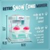 imageNostalgia Retro Snow Cone Maker  Countertop 5qt Shaved Ice Machine  Stainless Steel Blades  Includes 2 Reusable Cups Ice Scoop ampamp Sid Shelf  PinkAqua