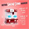 imageNostalgia Retro Snow Cone Maker  Countertop 5qt Shaved Ice Machine  Stainless Steel Blades  Includes 2 Reusable Cups Ice Scoop ampamp Sid Shelf  PinkMetallic Red