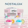 imageNostalgia Retro Snow Cone Maker  Countertop 5qt Shaved Ice Machine  Stainless Steel Blades  Includes 2 Reusable Cups Ice Scoop ampamp Sid Shelf  PinkPink