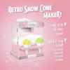 imageNostalgia Retro Snow Cone Maker  Countertop 5qt Shaved Ice Machine  Stainless Steel Blades  Includes 2 Reusable Cups Ice Scoop ampamp Sid Shelf  PinkPink