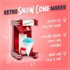 imageNostalgia Retro Snow Cone Maker  Countertop 5qt Shaved Ice Machine  Stainless Steel Blades  Includes 2 Reusable Cups Ice Scoop ampamp Sid Shelf  PinkRetro Red