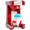 imageNostalgia Retro Snow Cone Maker  Countertop 5qt Shaved Ice Machine  Stainless Steel Blades  Includes 2 Reusable Cups Ice Scoop ampamp Sid Shelf  PinkRetro Red