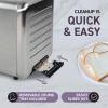 imageInspirex Touch Screen Toaster  4 Slice Long ExtraWide Slots  5 Bread Type and 6 Browning Levels  Defrost Reheat Favorite Single Slot Settings  Stainless SteelStainless Steel
