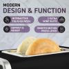 imageInspirex Touch Screen Toaster  4 Slice Long ExtraWide Slots  5 Bread Type and 6 Browning Levels  Defrost Reheat Favorite Single Slot Settings  Stainless SteelBlack