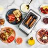 imageInspirex Touch Screen Toaster  4 Slice Long ExtraWide Slots  5 Bread Type and 6 Browning Levels  Defrost Reheat Favorite Single Slot Settings  Stainless SteelStainless Steel