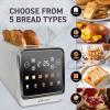 imageInspirex Touch Screen Toaster  4 Slice Long ExtraWide Slots  5 Bread Type and 6 Browning Levels  Defrost Reheat Favorite Single Slot Settings  Stainless SteelStainless Steel