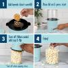 imageNostalgia 8Cup Hot Air Popcorn Maker ampamp Bowl  2In1 Bowl ampamp Lid 2 oz Measuring Cup  OilFree Pop Corn for Movie Night Snacks Birthday Parties and More  PinkAqua