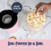 imageNostalgia 8Cup Hot Air Popcorn Maker ampamp Bowl  2In1 Bowl ampamp Lid 2 oz Measuring Cup  OilFree Pop Corn for Movie Night Snacks Birthday Parties and More  PinkPink