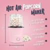 imageNostalgia 8Cup Hot Air Popcorn Maker ampamp Bowl  2In1 Bowl ampamp Lid 2 oz Measuring Cup  OilFree Pop Corn for Movie Night Snacks Birthday Parties and More  PinkPink