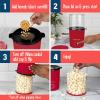 imageNostalgia 8Cup Hot Air Popcorn Maker ampamp Bowl  2In1 Bowl ampamp Lid 2 oz Measuring Cup  OilFree Pop Corn for Movie Night Snacks Birthday Parties and More  PinkRed