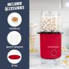 imageNostalgia 8Cup Hot Air Popcorn Maker ampamp Bowl  2In1 Bowl ampamp Lid 2 oz Measuring Cup  OilFree Pop Corn for Movie Night Snacks Birthday Parties and More  PinkRed
