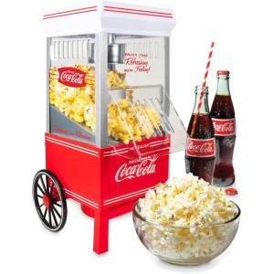 imageNostalgia 8Cup Hot Air Popcorn Maker ampamp Bowl  2In1 Bowl ampamp Lid 2 oz Measuring Cup  OilFree Pop Corn for Movie Night Snacks Birthday Parties and More  PinkCoke