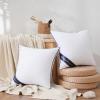 imageDOWNCOOL 100 Cotton Stuffer Throw Pillow Insert Set of 2 Rectangle Down and Feather Filled Decorative Bed Sofa Insert 12x20 Inch White2 Pack Down Alternative