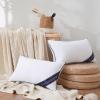 imageDOWNCOOL 100 Cotton Stuffer Throw Pillow Insert Set of 2 Rectangle Down and Feather Filled Decorative Bed Sofa Insert 12x20 Inch White2 Pack Down Alternative