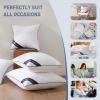 imageDOWNCOOL 100 Cotton Stuffer Throw Pillow Insert Set of 2 Rectangle Down and Feather Filled Decorative Bed Sofa Insert 12x20 Inch White2 Pack Down Alternative