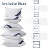 imageDOWNCOOL 100 Cotton Stuffer Throw Pillow Insert Set of 2 Rectangle Down and Feather Filled Decorative Bed Sofa Insert 12x20 Inch White2 Pack Down Alternative