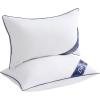imageDOWNCOOL 100 Cotton Stuffer Throw Pillow Insert Set of 2 Rectangle Down and Feather Filled Decorative Bed Sofa Insert 12x20 Inch White2 Pack Down Alternative