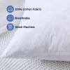 imageDOWNCOOL 100 Cotton Stuffer Throw Pillow Insert Set of 2 Rectangle Down and Feather Filled Decorative Bed Sofa Insert 12x20 Inch White2 Pack Feather
