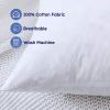 imageDOWNCOOL 100 Cotton Stuffer Throw Pillow Insert Set of 2 Rectangle Down and Feather Filled Decorative Bed Sofa Insert 12x20 Inch White2 Pack Feather