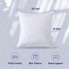 imageDOWNCOOL 100 Cotton Stuffer Throw Pillow Insert Set of 2 Rectangle Down and Feather Filled Decorative Bed Sofa Insert 12x20 Inch White2 Pack Feather