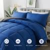 imageDOWNCOOL All Seasons Sage Green Bedding Comforters ampamp Sets with 2 Pillow Cases 3 Pieces Down Alternative Comforter Set Bedding Comforter Sets Queen Lightweight and Noiseless Queen88x90 inchesBlueGrey
