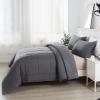imageDOWNCOOL All Seasons Sage Green Bedding Comforters ampamp Sets with 2 Pillow Cases 3 Pieces Down Alternative Comforter Set Bedding Comforter Sets Queen Lightweight and Noiseless Queen88x90 inchesGrey