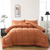 imageDOWNCOOL All Seasons Sage Green Bedding Comforters ampamp Sets with 2 Pillow Cases 3 Pieces Down Alternative Comforter Set Bedding Comforter Sets Queen Lightweight and Noiseless Queen88x90 inchesOrange