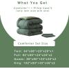 imageDOWNCOOL All Seasons Sage Green Bedding Comforters ampamp Sets with 2 Pillow Cases 3 Pieces Down Alternative Comforter Set Bedding Comforter Sets Queen Lightweight and Noiseless Queen88x90 inchesDouble Green
