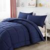 imageDOWNCOOL All Seasons Sage Green Bedding Comforters ampamp Sets with 2 Pillow Cases 3 Pieces Down Alternative Comforter Set Bedding Comforter Sets Queen Lightweight and Noiseless Queen88x90 inchesBlue