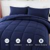 imageDOWNCOOL All Seasons Sage Green Bedding Comforters ampamp Sets with 2 Pillow Cases 3 Pieces Down Alternative Comforter Set Bedding Comforter Sets Queen Lightweight and Noiseless Queen88x90 inchesBlue