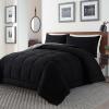 imageDOWNCOOL All Seasons Sage Green Bedding Comforters ampamp Sets with 2 Pillow Cases 3 Pieces Down Alternative Comforter Set Bedding Comforter Sets Queen Lightweight and Noiseless Queen88x90 inchesBlackGrey