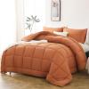 imageDOWNCOOL All Seasons Sage Green Bedding Comforters ampamp Sets with 2 Pillow Cases 3 Pieces Down Alternative Comforter Set Bedding Comforter Sets Queen Lightweight and Noiseless Queen88x90 inchesOrange
